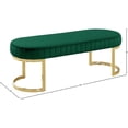 thumbnail image 4 of Meridian Furniture Lemar Contemporary Velvet Bench in Green, 4 of 4