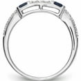 thumbnail image 2 of 14K White Gold Diamond & Sapphire Wedding Band (Size 7) Made In India -Jewelry By Sweet Pea, 2 of 10