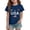 Navy(USA Flag), variant on CCRFTGI American 4th of July Shirts for Children Girls Size 8 Short Sleeve Funny USA Flag Summer Freedom Tunic Blouses Patriotic Girls Clothes Tee Shirt Black 7-8 Years