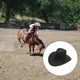 thumbnail image 5 of Sombrero vaquero occidental para hombre y mujer, sombrero de playa con protección UV, plegable, Panamá Fedora para exteriores rojo, 5 of 8