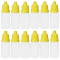 thumbnail image 1 of Botella de líquido para ojos de 10 ml, portátil, exprimible, vacía, con tapa amarilla, 50 unidades, 1 of 14