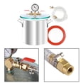 thumbnail image 2 of DYNWAVECA Vacuum Chamber Stainless Steel Chamber Degassing Resin Silicone Epoxies Stabilizing Wood Clear Lid Vacuum Defoaming Barrel , 2 Gallon, 2 of 7