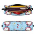 thumbnail image 2 of Fotbe Gnome Pool Party Pattern Leather Pencil Case, Pencil Pouch with Durable Zipper, Compact and Stylish Organizer for Stationery, Art Supplies, Travel Essentials, 2 of 7