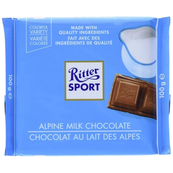Ritter Sport, Alpine Milk Chocolate, 3.5-Ounce Bars (Pack of 12)