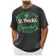 thumbnail image 1 of El Día de San Patricio de los Hombres de Manga Corta Casual Cuello Tripulación Impreso Top, Camiseta de Moda para la Fiesta Y Diario, 1 of 8