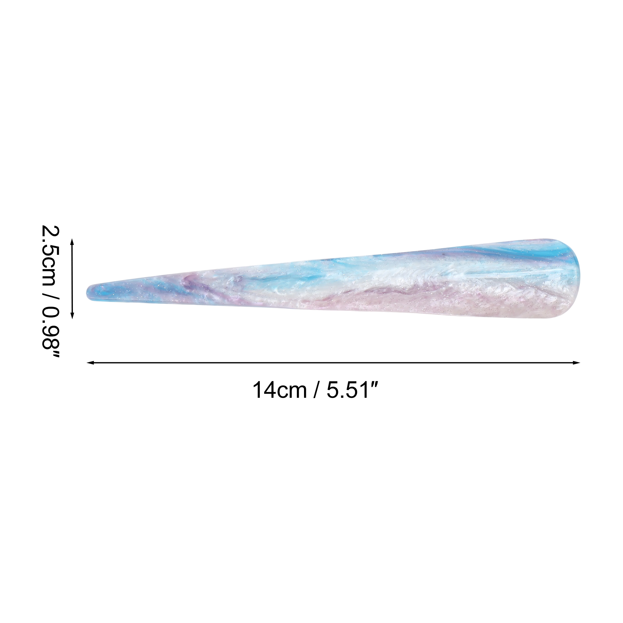 Unique Bargains Stylish Hairdos Everyday Use Fashion Acetic Acid Hair Clip Blue Purple