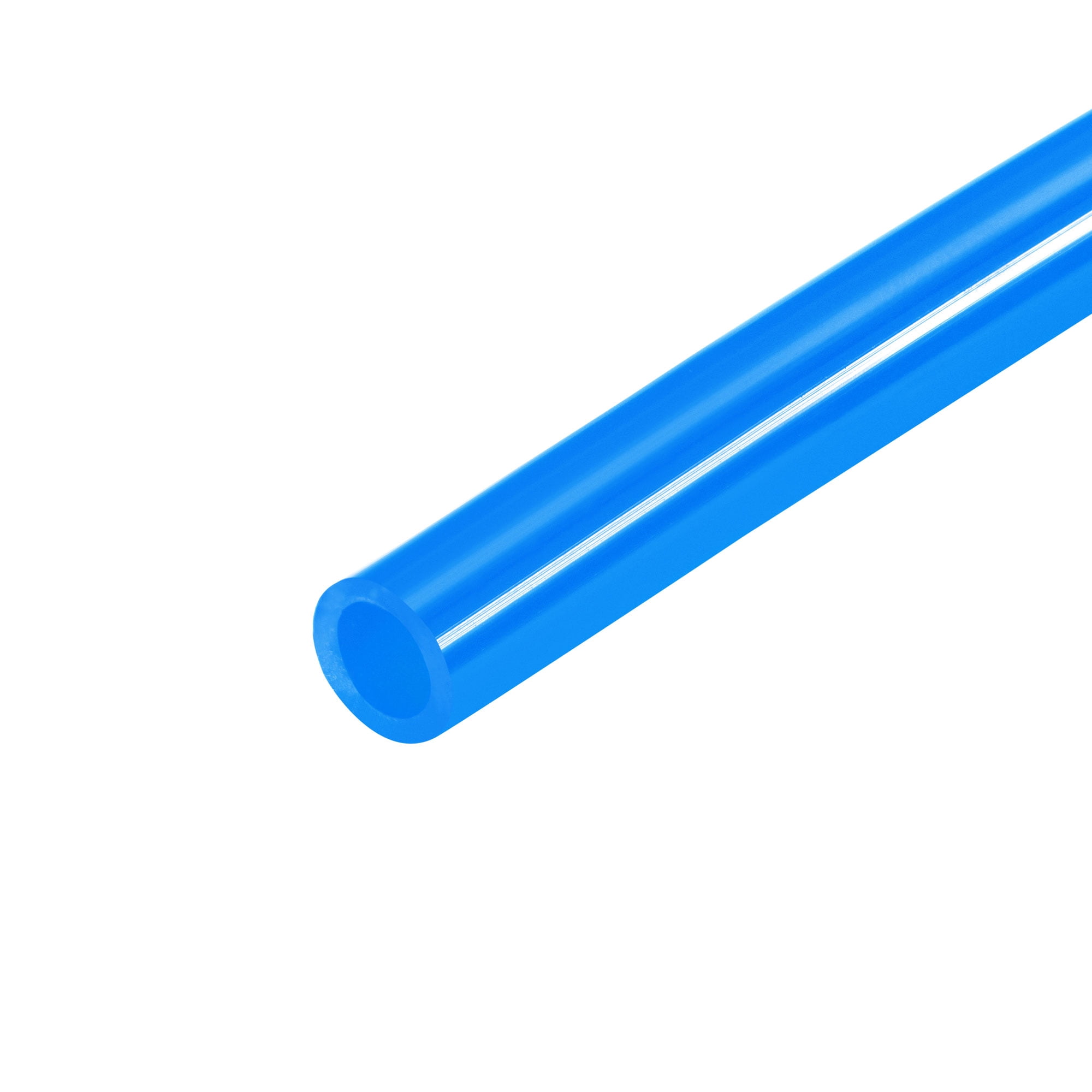 Uxcell Pneumatic Air Hose Tubing PU Air Compressor Tube 0.25''IDx0.4''OD Pipe Blue with Connect Fitting