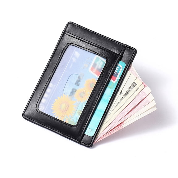 FUEENIRVA Mens Slim Card Holder Minimalist Design With Anti-theft Package For Everyday Use 1Pcs
