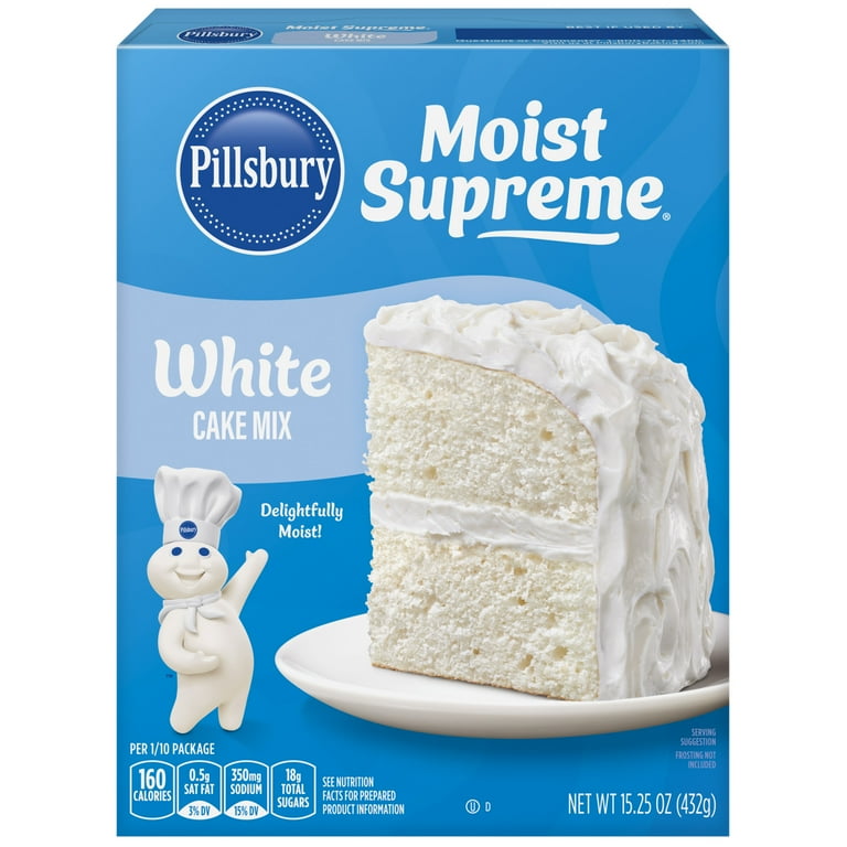 Pillsbury Moist Supreme White Cake Mix, 15.25 oz Box - Walmart.com