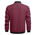 thumbnail image 5 of Cmfcve Men's Zip up Bomber Jacket Ribbed Collar Lightweight Long Sleeve Jacket Fall Fashion Baseball Coat Outerwear with Pockets, 5 of 9