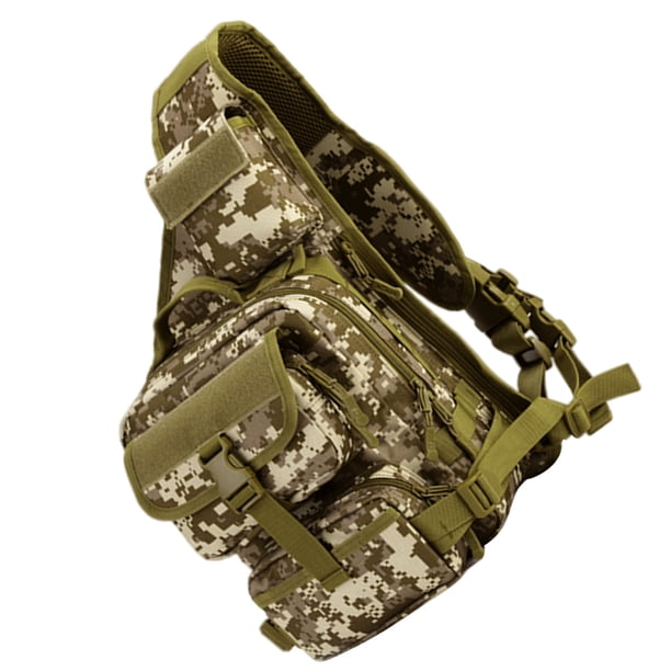 Yuarrent Bolso de hombro Resistencia al desgaste multicolor Fácil de limpiar Equipo para trotar Bolso cruzado Suministros deportivos Paquete de Mochilas de mochilero desierto digital
