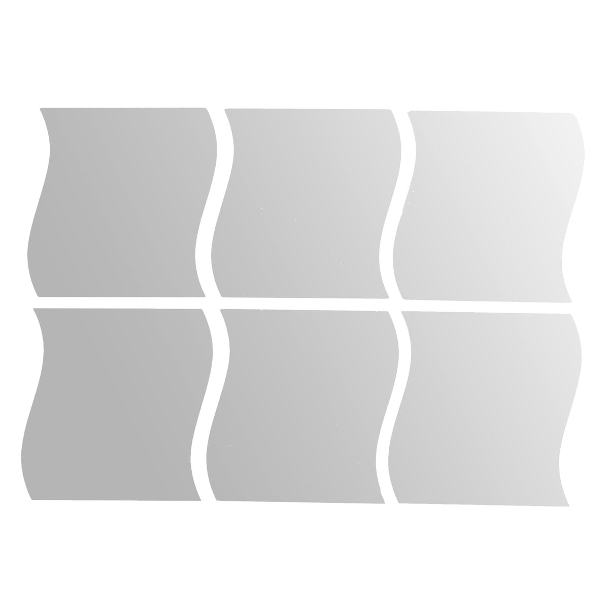 6 PCS 3D Mirror Wall Stickers Acrylic Vinyl Flexible Removable Home