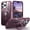 Claret, variant on Magnetic for iPhone 16 Pro Case [Compatible with Mag-safe] with Stand, [Military Grade Drop Protection] Shockproof Translucent Back Slim Protective