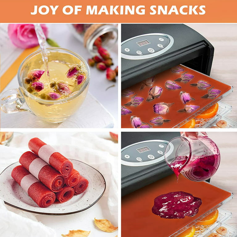 Silicone Fruit Trays for Food Dehydrator Fruits Roll-up Sheets Dehydrator  Parts