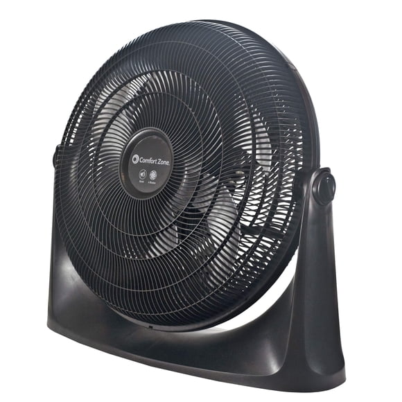 Comfort Zone PowrCurve Ventilador de piso de alta velocidad con capacidad de montaje en pared, 20 pulgadas, 3 velocidades, inclinación ajustable de 180 grados, ideal para el hogar, dormitorio, gimnasi