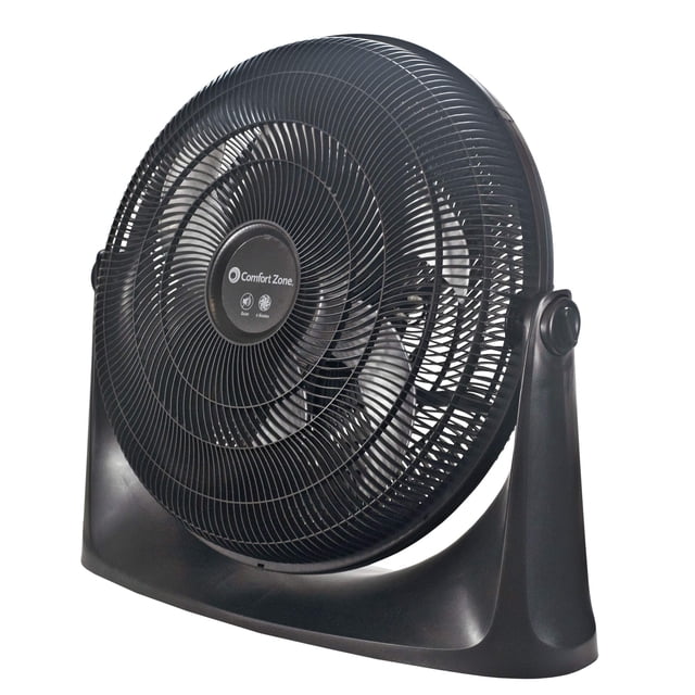 Comfort Zone PowrCurve Ventilador de piso de alta velocidad con capacidad de montaje en pared, 20 pulgadas, 3 velocidades, inclinación ajustable de 180 grados, ideal para el hogar, dormitorio, gimnasi