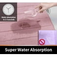 thumbnail image 3 of Memory Foam Bath Mat Size 17 "X 24" Soft and Comfortable, Super Water Absorption, Non-Slip, Thick, Machine Wash, Easier to Dry for Bathroom Floor Rug, Pink, 3 of 5