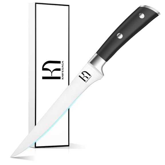 Boning Knife 6 inch for kitchen, Japanese Razor Sharp Fillet Knife High Carbon Stainless Steel, Professional Meat Cutting Knife with Ergonomic Handle, Time-saving Deboning Knife