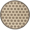 thumbnail image 2 of SAFAVIEH Outdoor LND181U Linden Collection Creme / Brown Rug, 2 of 7