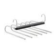 thumbnail image 1 of DOLITY Pants Hanger Foldable 90 degree Rotating Hooks Pants Rack for Scarves Skirts Layers Black, 1 of 7
