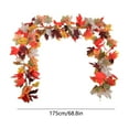 thumbnail image 3 of HomeKingdee Fall Garland Maple Leaf Outdoor Indoor Decorations Hanging Artificial Autumn Maple Leaves Vines Orange Thanksgiving Garlands Decor for Wedding Party Christmas Fireplace, 3 of 6