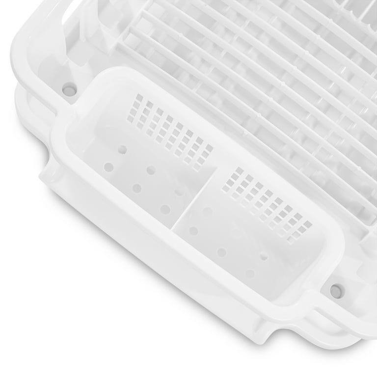 Sterilite Large 2-Piece Dish Drainer Set, White photo 8
