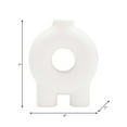 thumbnail image 4 of Decorative Ceramic Vase for Home Decor - House Accent for Living Room Decor, Bedroom, Office, or Table Centerpiece - Modern Round Flower Vase for Kitchen, Entryway, or Shelf Styling - 7", White, 4 of 13