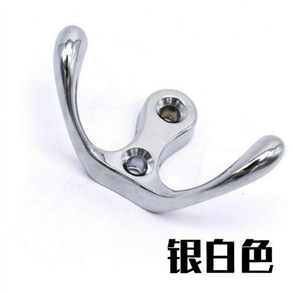 6-Pack Zinc Alloy Double Hook Ceiling Hooks - Space Saving Storage Solution