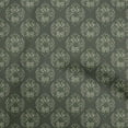 thumbnail image 1 of oneOone Silk Tabby Dark Green Fabric Asian Batik Ogee Diy Clothing Quilting Fabric Print Fabric By Yard 42 Inch Wide, 1 of 4