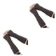 thumbnail image 4 of Sonducket 1 par de manoplas sin dedos, elegante calentador de muñeca, brazos, cubierta cálida, manoplas de medio dedo, manoplas para niñas, Gris oscuro 2Conjunto, 4 of 6