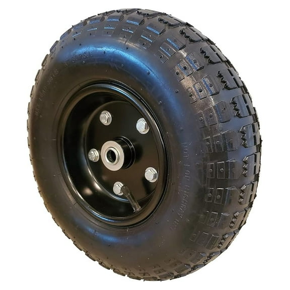 13" Hand Truck/Utility Cart Air Tire Replacement Dolly Wheel 4.00-6 (Black)