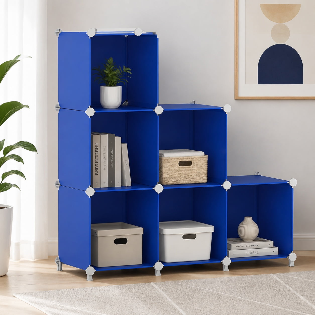 Cube Storage Organizer 6 Cube Closet Organizer Storage Shelves for Home or Office
