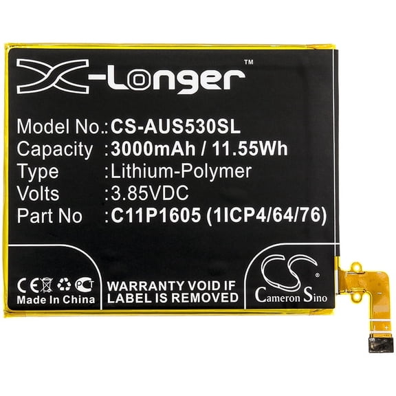 3000mAh C11P1605 (1ICP4/64/76) Battery for Asus ZenFone 3 Deluxe