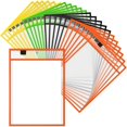 thumbnail image 1 of 28Piece Work Note Holder Reusable Note Holder Pocket Plastic File Bag Dry Erase Sleeve for Teacher Office Organization C, 1 of 5