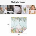 thumbnail image 5 of Cute Easter Bunny Cloth Napkins, Eucalyptus Leaves Colorful Eggs Teal Washable and Reusable Dinner Napkins Set of 8, Table Napkin for Kitchen Party Birthday Wedding Hotel Housewarming 20"x20", 5 of 9