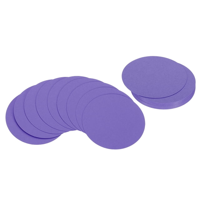 Uxcell Papier Cartonné Rond 4 Pouces, 36 Pcs Forme Ronde Découpe Papier Épais sous-Verre pour Projets DIY, Violet Foncé