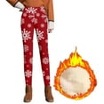 thumbnail image 4 of jsaierl Christmas Fleece Lined Leggings Women Active Warm Thick Tights Sherpa Tummy Control Legging Stretch Soft Workout Leggings Womens Gifts, 4 of 5