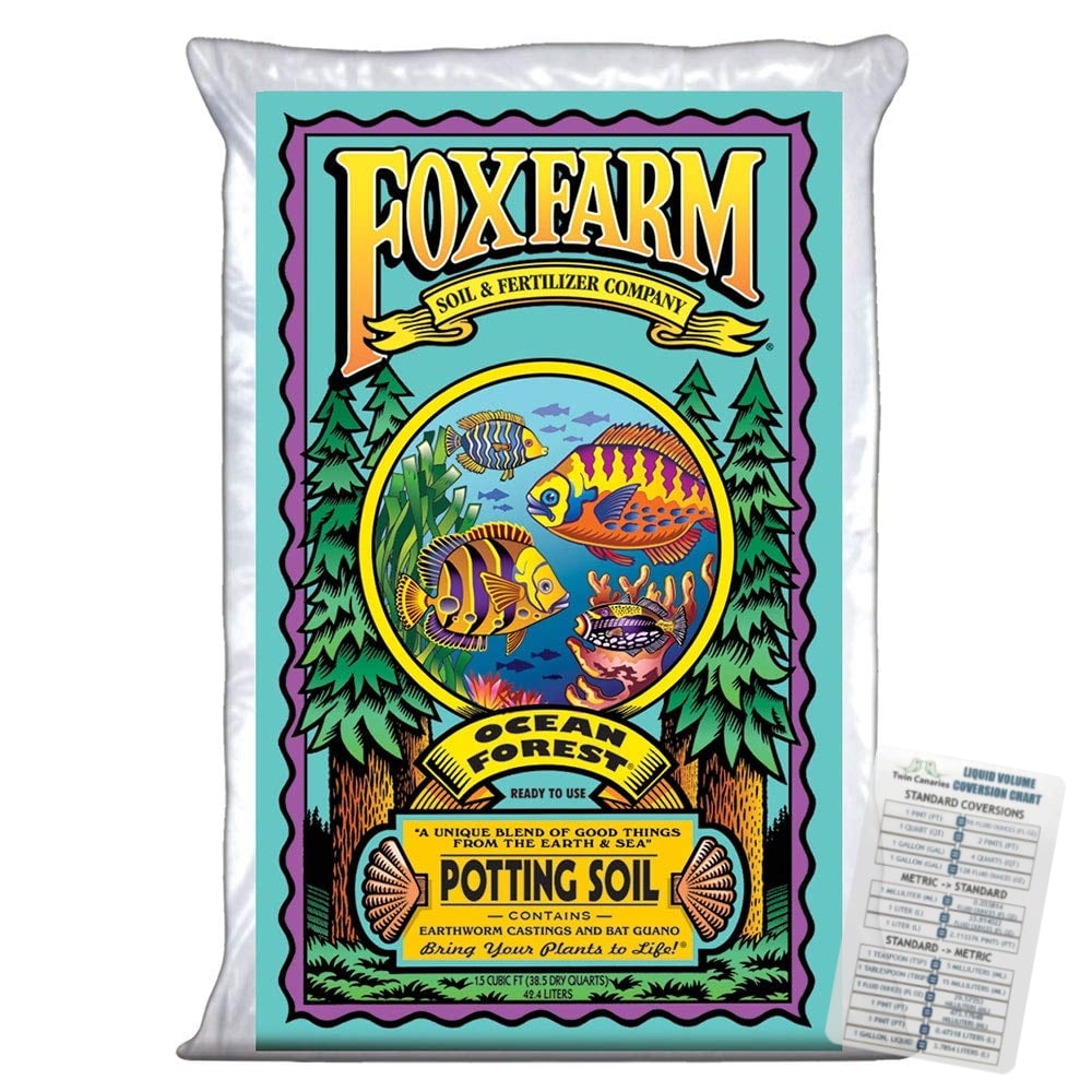 FoxFarm Ocean Forest Potting Soil Mix Plant Fertilizer 1.5 cu ft