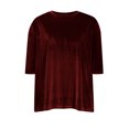 thumbnail image 4 of Hanen Womens Tops 3/4 Sleeve Shirts Round Neck Loose Casual Blouses Solid Color Tshirts Blouses Women, 4 of 6