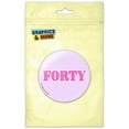 thumbnail image 1 of Forty Birthday Diamond Pattern Pink Pinback Button Pin Badge, 1 of 2