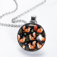 thumbnail image 2 of Squirrel Glass Circular Pendant Necklace Jewelry, 2 of 5