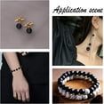 thumbnail image 6 of About 370 Pcs Natural Matte Onyx Gemstone Beads 4mm/6mm/8mm/10mm Black Frosted Beads with 10m/Roll Beading Thread, 6 of 7