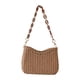 thumbnail image 1 of Bolso de mano con cadena para mujer, bolso de mano informal tejido de color sólido de paja para mujer (marrón) Ehuebsd Para Estrenar, 1 of 9