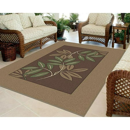 Orian Cabanna Leaves Indoor/Outdoor Woven Area Rug