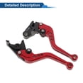 thumbnail image 5 of Unique Bargains Short Brake Clutch Levers for Kawasaki ZX10R 2004-2005 6 Position Adjustable Motorcycle Handlebar Brake Lever Aluminum Alloy Red 1 Pair, 5 of 7