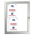 thumbnail image 2 of Magnet Showboard 4 x (8-1/2" x 11") Capacity Silver Aluminum Frame, Single Key, Weatherproof, 2 of 10