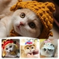 thumbnail image 3 of Chapeau Tricoté pour Chat, Chapeau de Dressing Croisé, 3 of 8