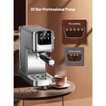 thumbnail image 3 of Espresso Machine 20 Bar Coffe Maker with Rapid Cold Brew, Compact Espresso Maker for Hot and Cold Cappuccino, Latte, Stainless Steel Coffee Machines with 1200ml Removable Water Tank, 3 of 10