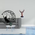 thumbnail image 2 of Escultura de gato místico con cabeza de ciervo, estatua de animal, decoración del hogar para amantes de los gatos y la naturaleza., 2 of 8