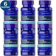 6 Pack - Puritan's Pride 5-htp 100 Mg (Griffonia Simplicifolia) Capsules, 120 ct